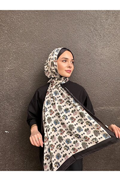 sem oyuncak Luxury Voile Silk Shawl Hijab Foulard Scarf Shawl Floral Pattern 70 X 180 cm
