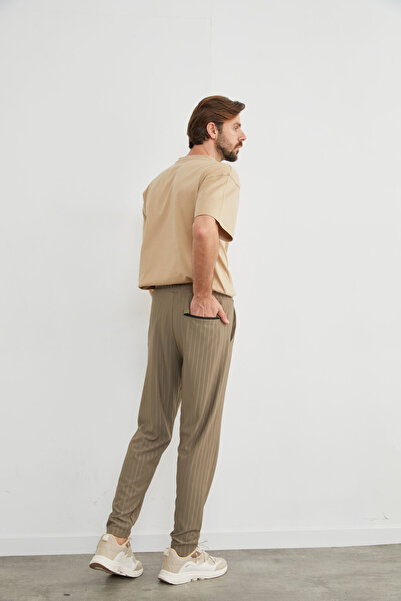 CALİA Men's Relaxed Fit Striped Jogger Pants