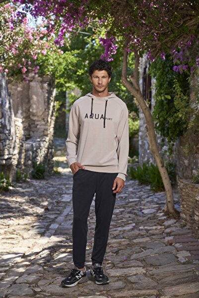 Cossy By Aqua Men's Hooded Print Detail Tracksuit Set Cossybyaqua 26191-XL