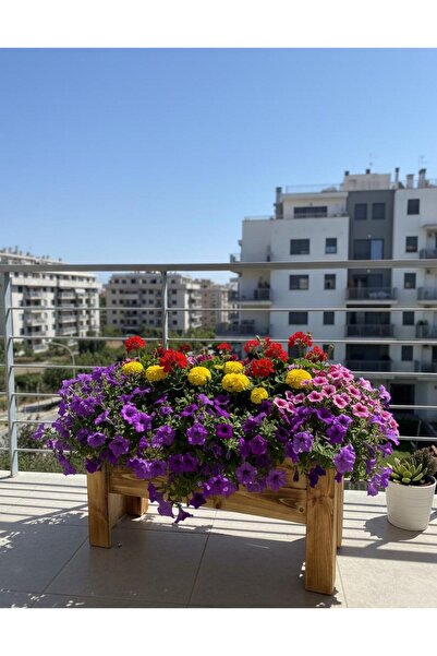 BY AHŞAP DEKOR Ahşap Dış Mekan Büyük Saksılık