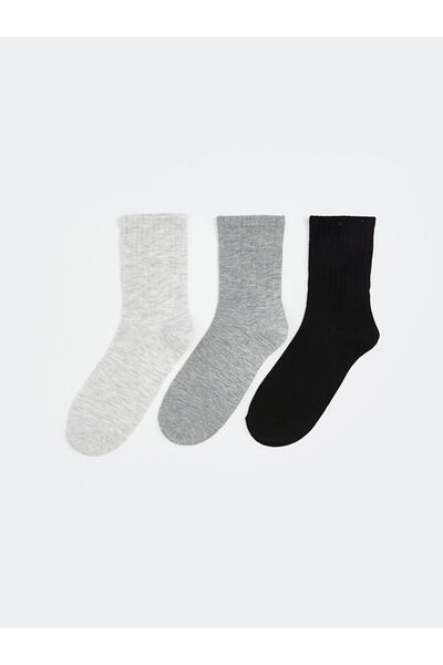 LC Waikiki Sparkling Selections from Shining Store |   Women's Plain Socks 3-Pack