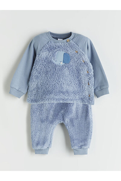 LC Waikiki Özmarka New Season Plush Baby Boy Pajama Set