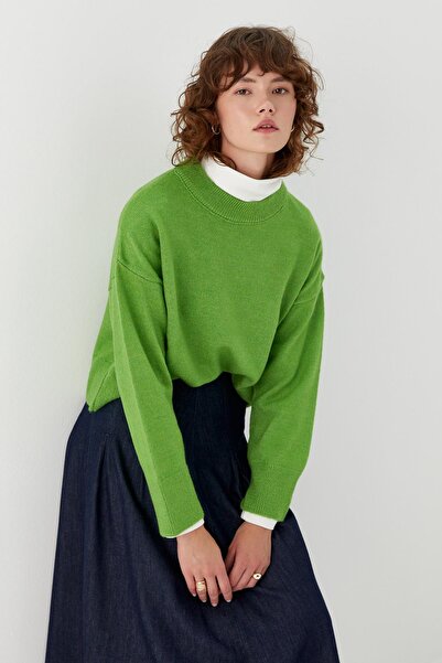 MARKALİSTE Basic knit sweater green