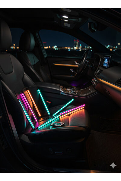 Extra Marketing ✅ 12 LED RGB Araç İçi Ayak Altı Aydınlatma – Kumandalı, Sese Duyarlı, Çakmaklık Girişli