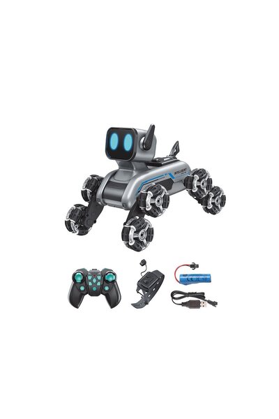 Nilly Toys JIN-2950 ROBOT KÖPEK BİLEKTEN KONT 2 4G 8 TEKER MÜZİKLİ VE LED IŞIKLI