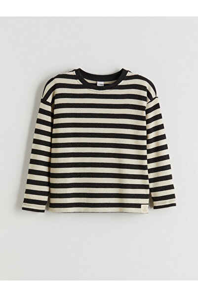 LC Waikiki Peak Yeni Sezon Bisiklet Yaka Çizgili Erkek Çocuk Tişört