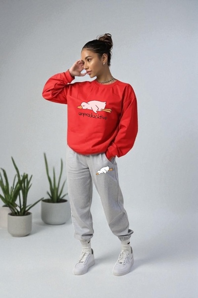 Wish BF Огромна качулка с принт на патица, зимна спортна екипировка с памучна...