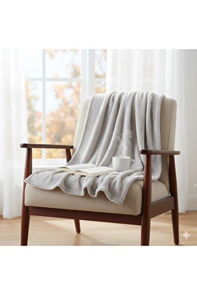 eDebara Winter Velvet Decorative Blanket Beige, 160x130 cm