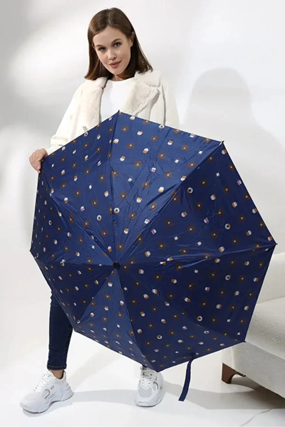 Eyesofia Ayıcık Desenli Otomatik Full Fonksiyon Açma Kapama Fiber Tel Kaliteli Orjinal Lacivert Şemsiye