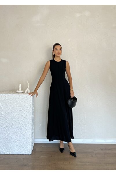 Nesil με ρέλι Μακρύ αμάνικο κομψό casual γυναικείο φόρεμα με καμπάνα