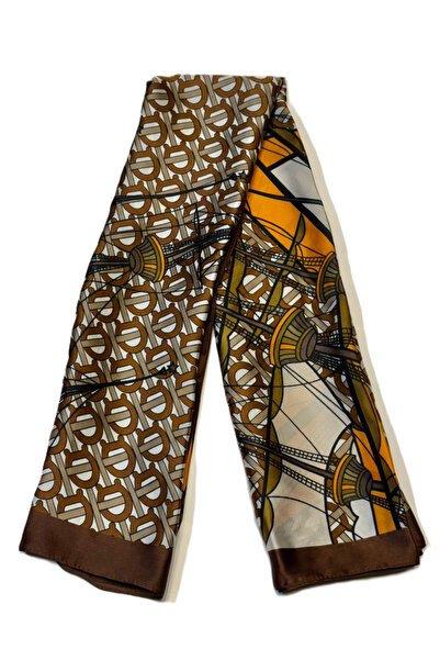 Nish&Chic Patterned Satin Scarf