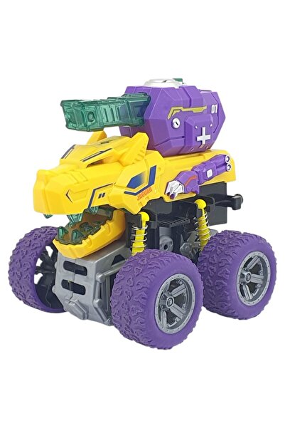 Vardem Friction Powered Dinosaur Vehicles - with Sound and Light - D500-19 - Yellow