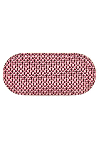 Pip Studio Tavă din porțelan, Pip Studio, roz închis, 25 cm, colecția Flowers Festival