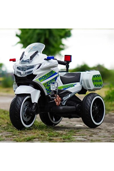 Police Electric motorcycle for children with LED lights and sound effects, age 3-7 years