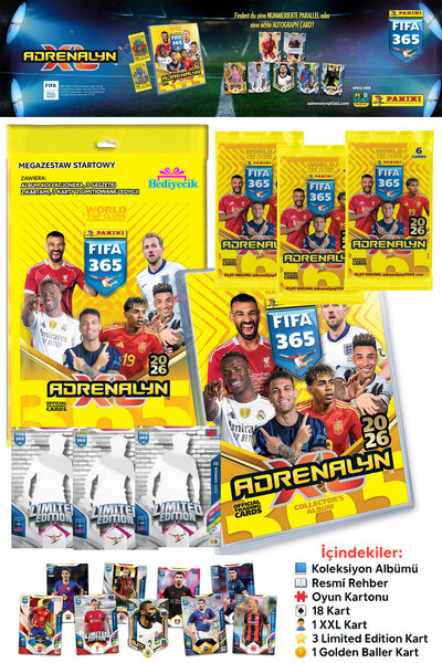 hediyecik ألبوم بطاقات تداول فيفا 365 أدرينالين إكس إل 2026 مجموعة ألبوم بطاق...