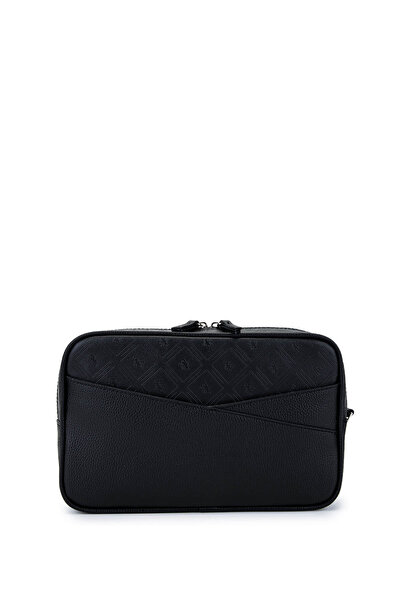 Tamer Tanca Men's Faux Leather Black Handbag