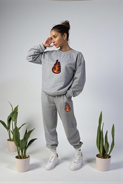 Wish BF oversized Alev με τύπωμα με κουκούλα Σετ Φόρμας Χειμερινό Βαμβάκι τεμ...