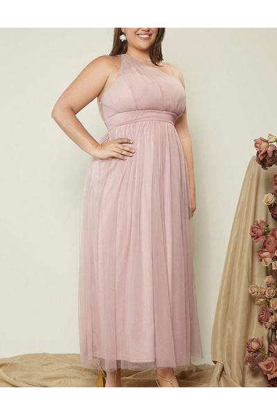 Sheya Curve+ maxi dress, pink