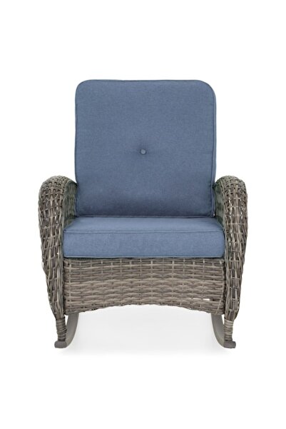 Maison Mex Balansoar gradina/terasa, HAMWELL, L.75 l.103 H.96 cm, gri/albastru