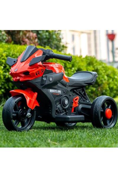 Brave Motocicleta electrica pentru copii, varsta 2-4 ani, tricicleta design sport, faruri LED