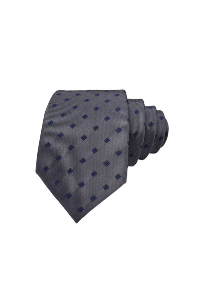 Elegante Cravatte Classic Pattern Gray Color Tie - Special Boxed
