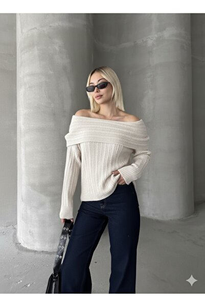 TrendParis madonna collar knit sweater