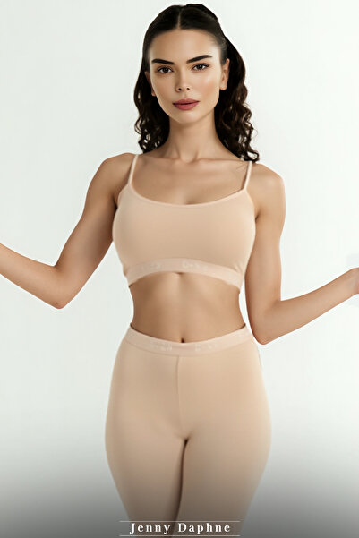 Jenny Daphne Bamboo Large Size Bustier with Rope Straps and Padded Qen 708B