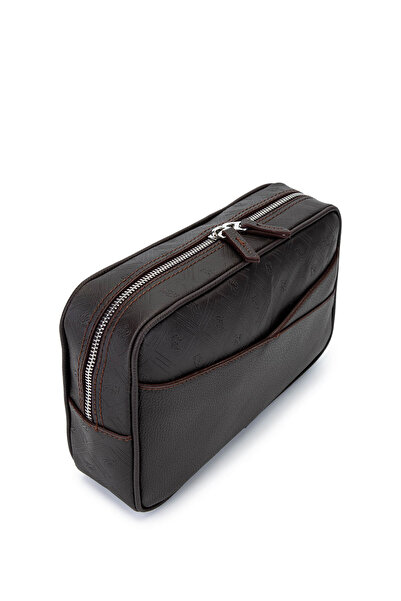 Tamer Tanca Men's Faux Leather Brown Handbag