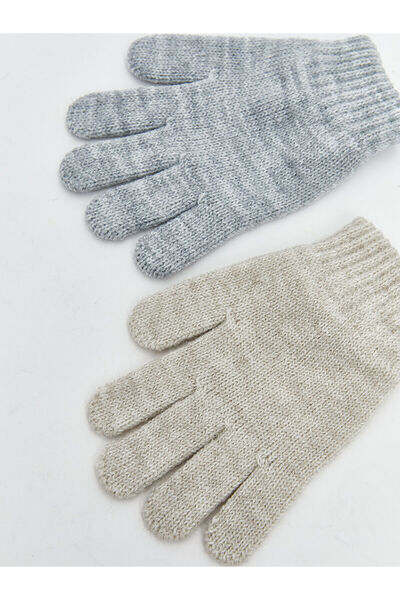 LC Waikiki Peak New Season Basic Baby Boy Knitwear Gloves 2-Pack