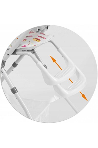 Ricokids Scaun înalt elegant și confortabil pentru bebeluși și copii mici - Scaun de hrănire reglabil roz și alb