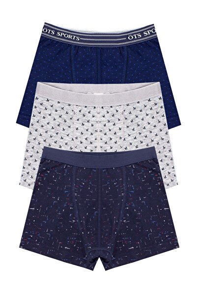 Öts Αγόρια Μπόξερ Τριπλό Συσκευασία με στάμπα (96% βαμβάκι - 4% ελαστάνη)