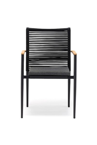 Maison Mex Scaun suprapozabil gradina/terasa, BAY, L.56.5 l.65 H.90 cm, negru...