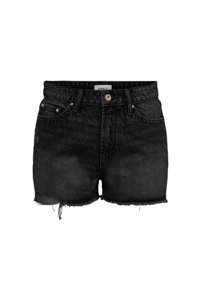 ONLY Only denim shorts, black