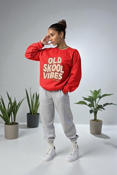 Wish BF oversized Old Skool Vibes με τύπωμα με κουκούλα Σετ αθλητικών φορμών ...