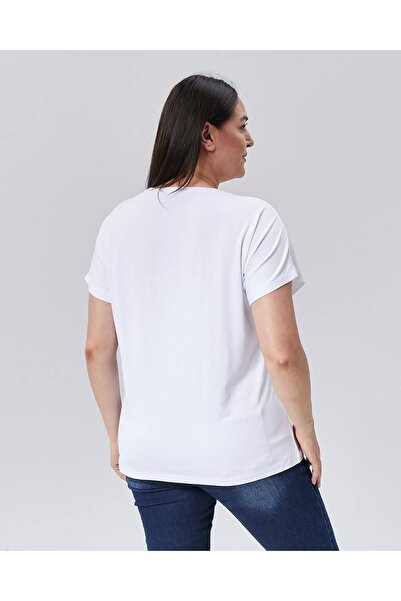 MojerHermosa Mesh Stone Detailed T-Shirt