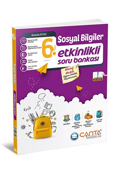 Çanta Yayınları 6.Sınıf Sosyal Bilgiler Etkinlikli Soru Bankası