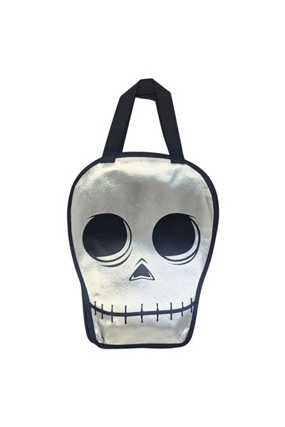 Eurowrap Τσάντα για γλυκά του Χάλογουιν, μεταλλική, με σχέδιο κρανίων,