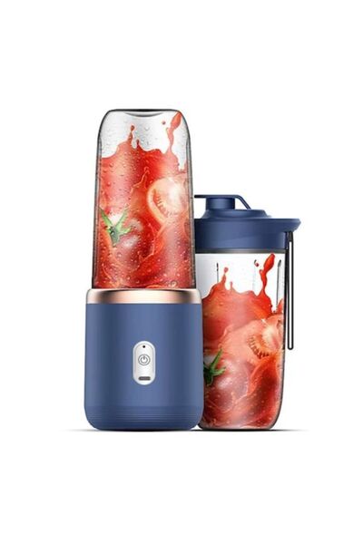 dalimag Blender de sucuri, LYCENXI, 40W, portabil, capacitate 400ml, albastru, 21000rpm