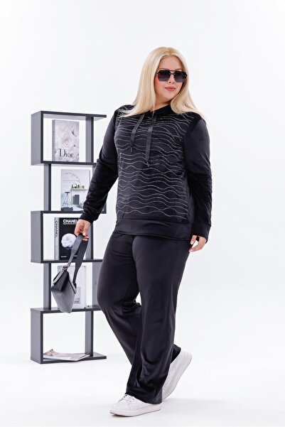 Siyezen Plus Size Stone Premium Quality Velvet Suit