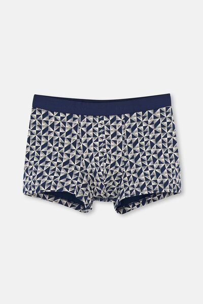 Eros Μπόξερ από βαμβακερό σχέδιο 3 τεμαχίων σε μπλε ναυτικό