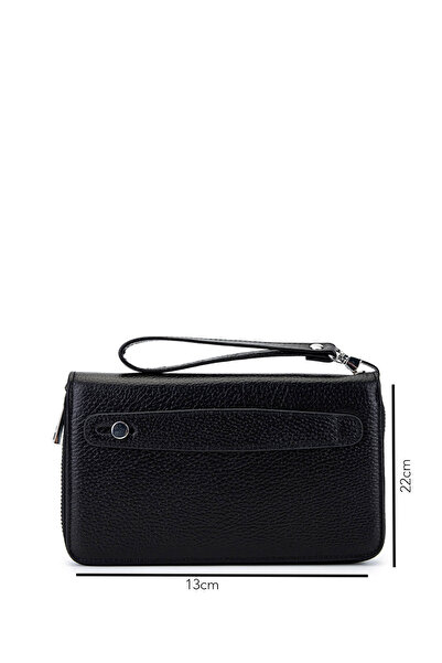 Tamer Tanca Men's Genuine Leather Black Float Handbag