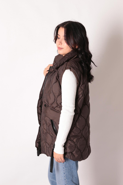 İkoll 0035283 Women's Stand Collar Puffer Vest