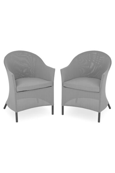 Maison Mex Set 2 scaune de grădină/terasă, SEDONA, L.60 l.60 H.85 cm, negru