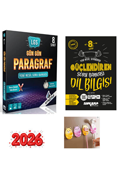 Strateji Yayınları 8.SINIF GÜN GÜN PARAGRAF + ANKARA 8 GÜÇLENDİREN DLBİLGİSİ ...