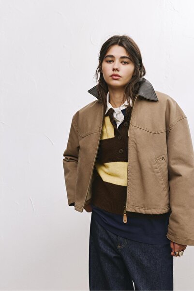 Pull & Bear Jacket with combined collar and seams