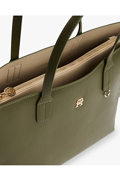 Tommy Hilfiger Th Icon Satchel Women's Green Bag