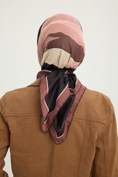 Schaless Lalesi of Colors - Tile - Efilia Patterned Scarf - 90X90 cm