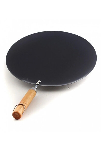 Smart Kitchen Pizza Shovel and Metal Sheet Pan with Wooden Handle for Transporting and Making Bread, Cakes and Pizza, Size 34