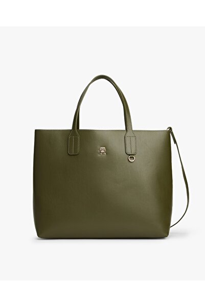 Tommy Hilfiger Th Icon Satchel Women's Green Bag