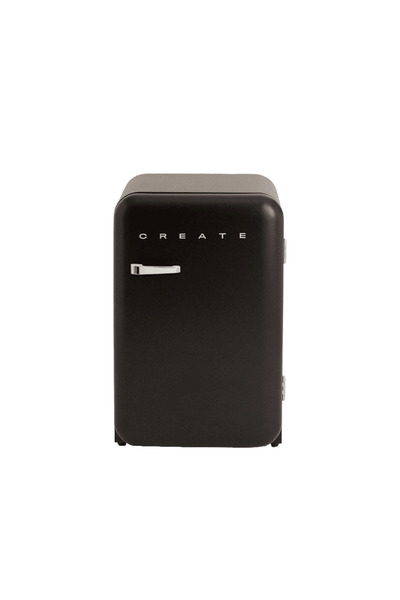 Create Mini frigider retro, CREATE, 107 litri, negru/argintiu